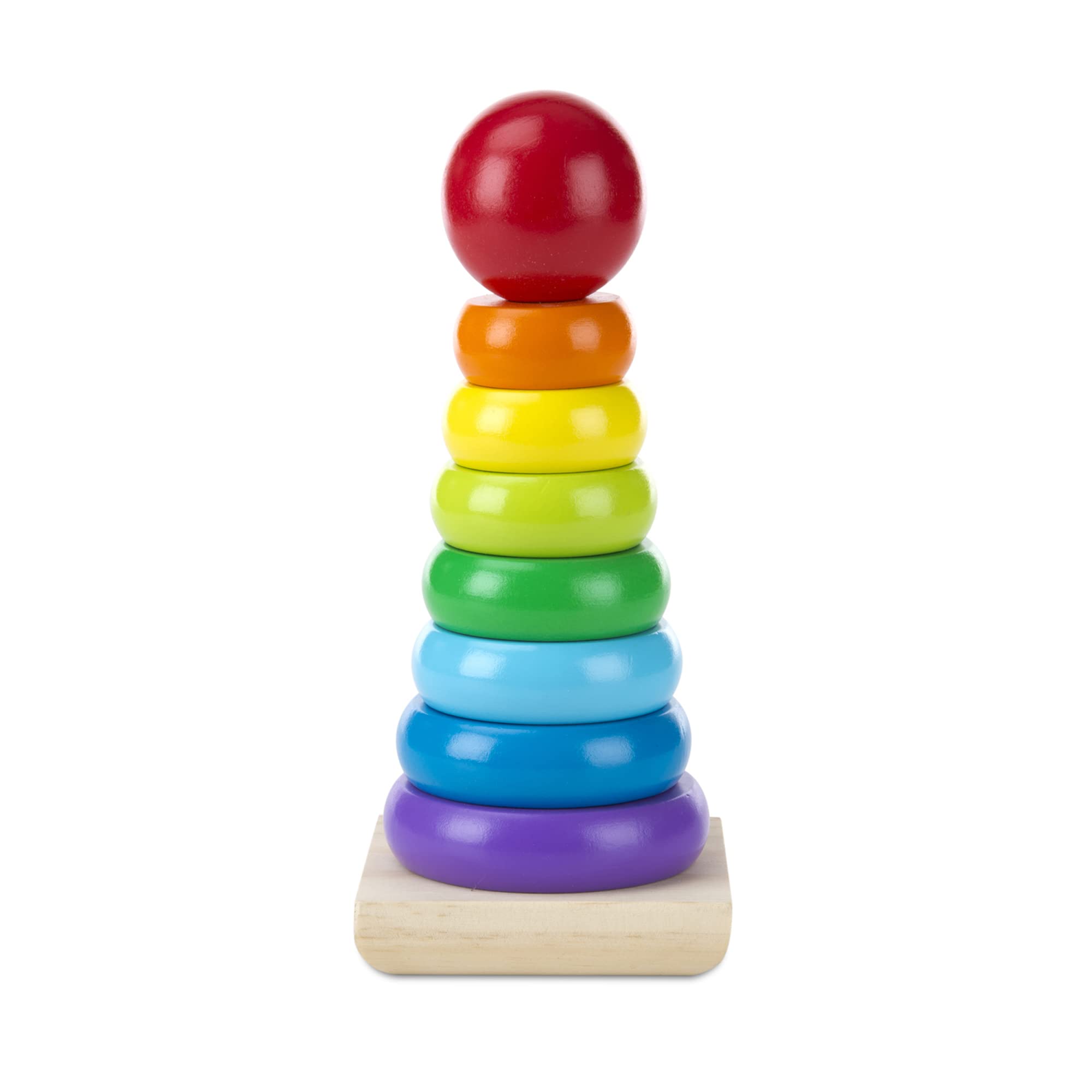 Kids Educational Songs - Rainbow Stacker Wooden Ring Educational Toy