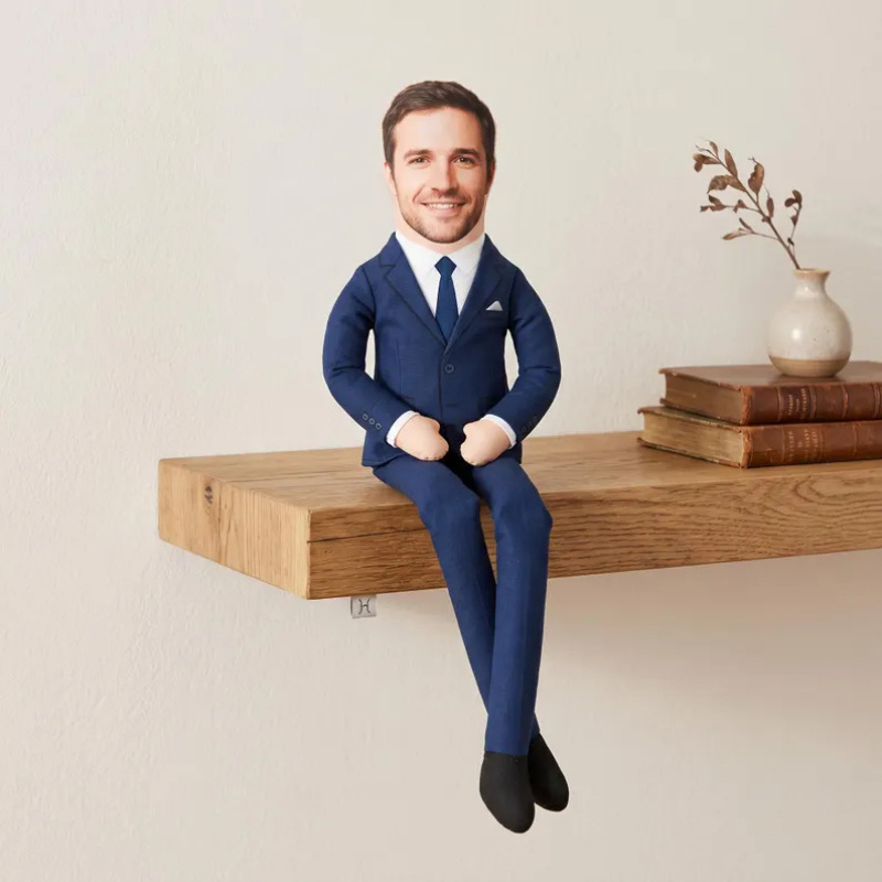 Kids Education School - Personalized dad photo plush toy, customized