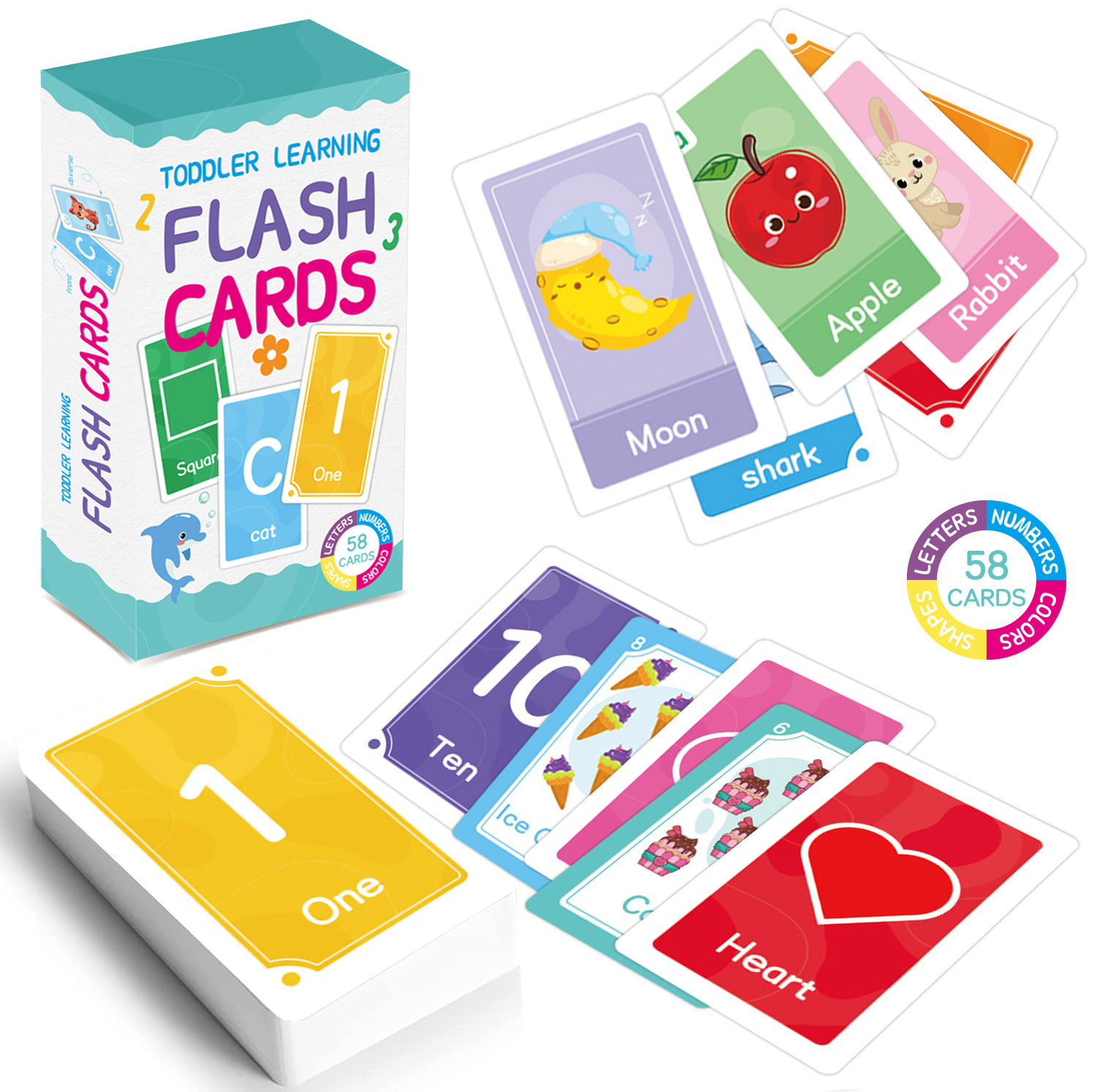 58 Pcs ABC Alphabet Flashcards - Game Educational For Kids Free recension och pris
