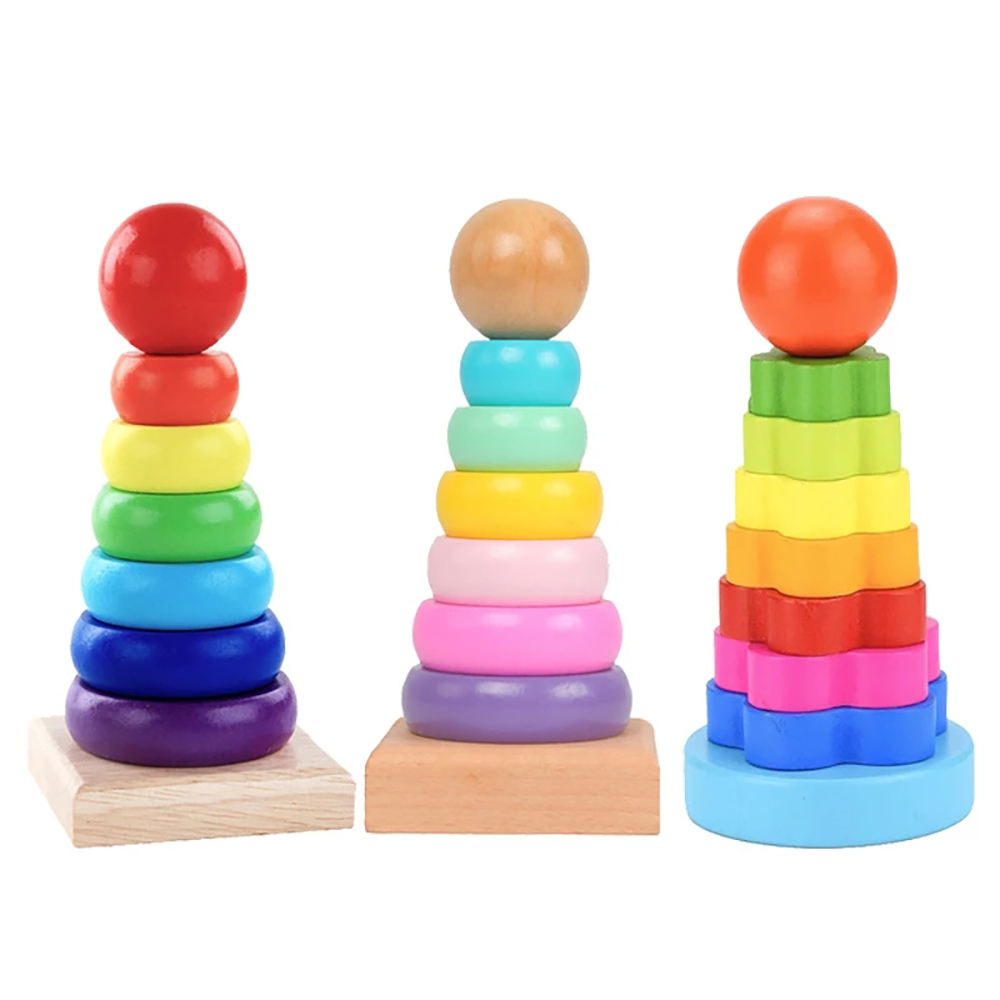 Rainbow Stacker Wooden Ring Ed - Kids Educational Songs recension och pris