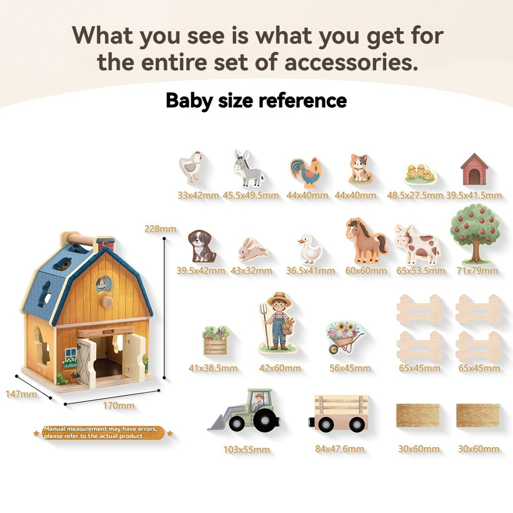 Wooden Happy Farm Playset with - Happy Kids Education recension och pris