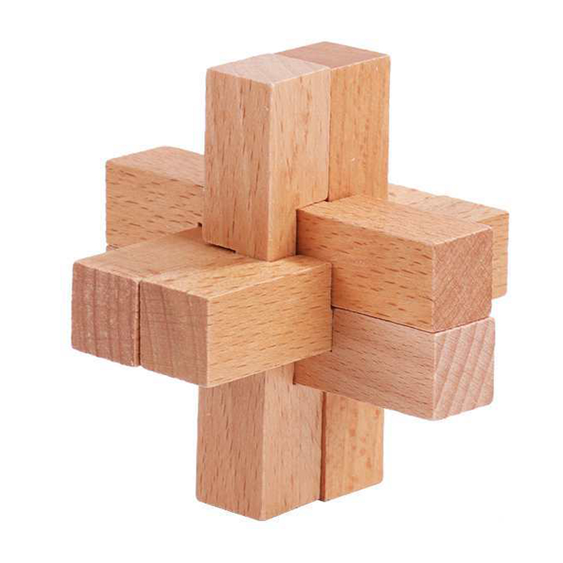 Wooden Luban Puzzle for Adults - Game Educational For Kids Free recension och pris
