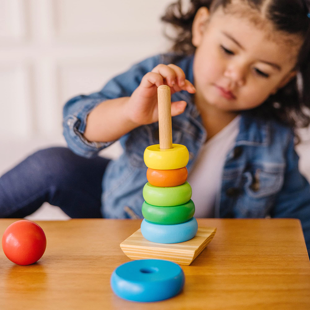 Rainbow Stacker Wooden Ring Ed - Kids Educational Songs recension och pris