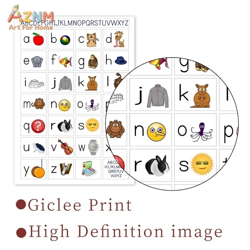 AZNM Frameless Canvas Poster K - Kids Yoga Education recension och pris