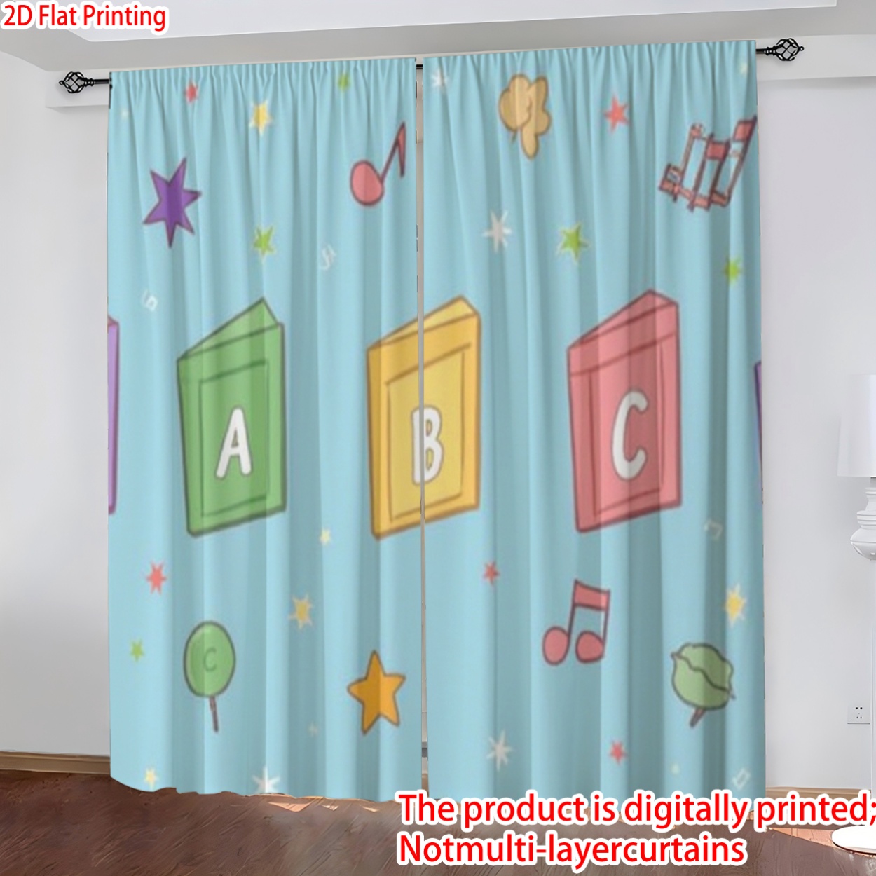ABC Block Curtain, Cute Cartoo - Kids Education Youtube recension och pris