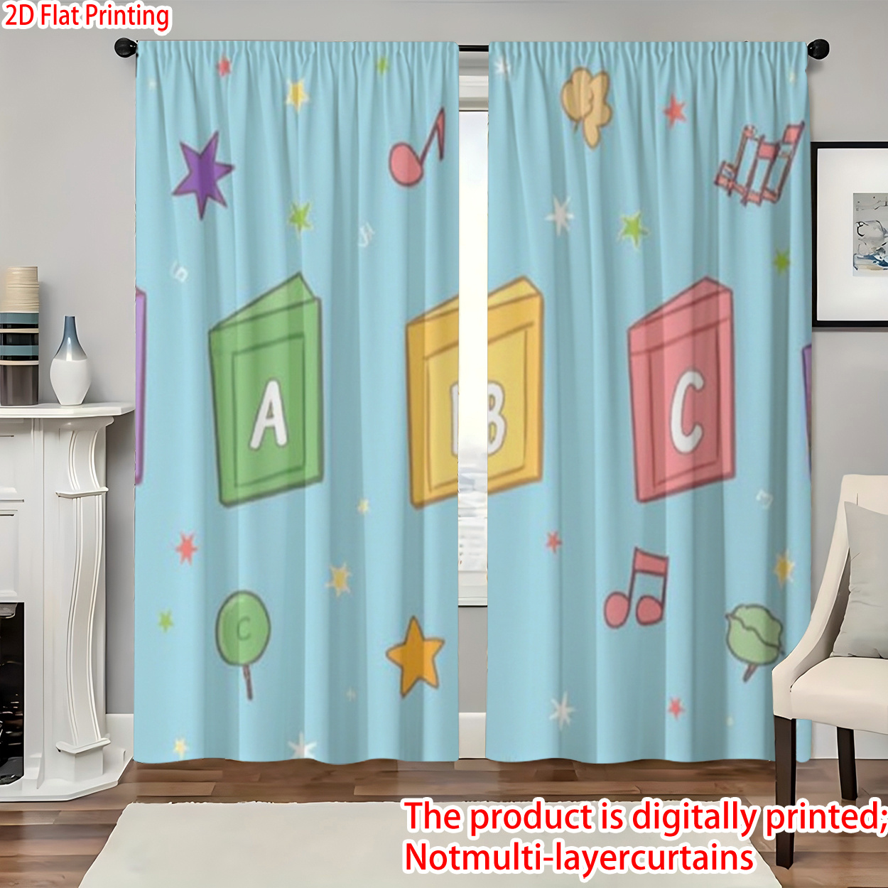 ABC Block Curtain, Cute Cartoo - Kids Education Youtube recension och pris