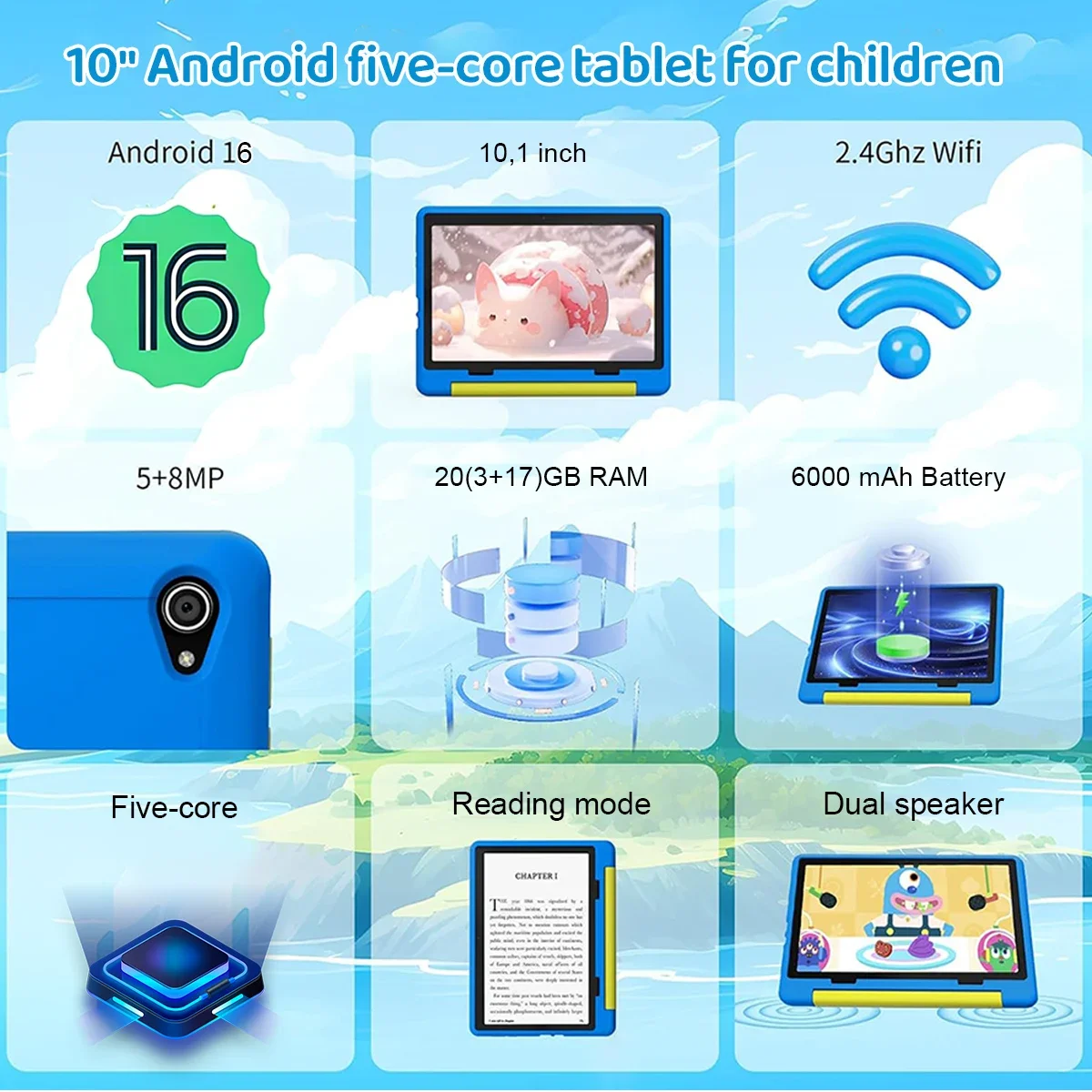 Newest Kid Tablet Android16 Ta - Kids Education Tablets recension och pris