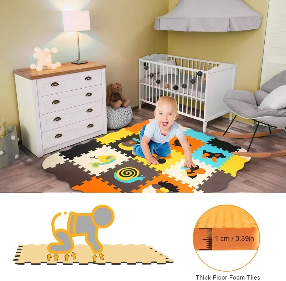 Animal Pattern Baby Play Mat P - Kids Yoga Education recension och pris