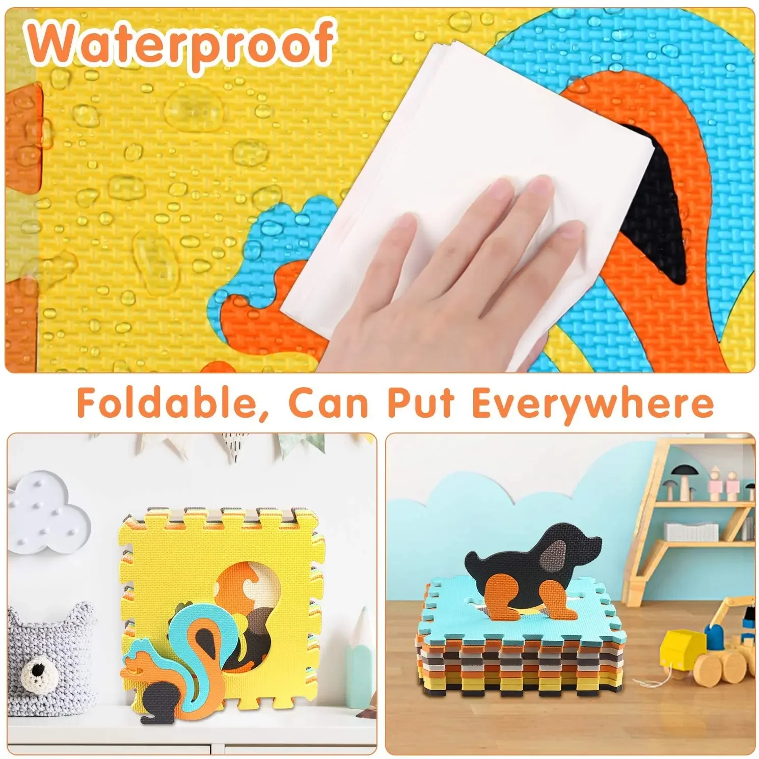 Animal Pattern Baby Play Mat P - Kids Yoga Education recension och pris