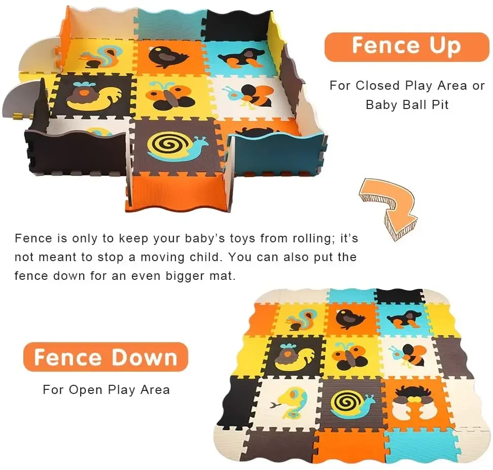 Animal Pattern Baby Play Mat P - Kids Yoga Education recension och pris